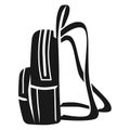 Womens backpack side icon, simple style