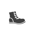 Womens boot shoe vector icon