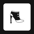 Womens boots icon, simple style