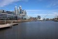 The Womens Bridge Puente de la mujerin Puerto Madero Neighborhood. Buenos Aires Royalty Free Stock Photo