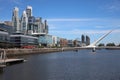 The Womens Bridge Puente de la mujerin Puerto Madero Neighborhood. Argentina