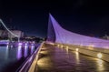 Womens Bridge in Puerto Madero at night - Buenos Aires, Argentina Royalty Free Stock Photo