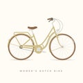 Womens Classic Dutch bike, vector illustration