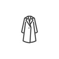 Womens coat line icon