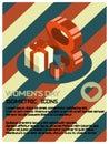 Womens day isometric poster