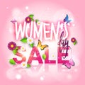 Womens Day Sale Poster Discount Flyer 8 March Promotion Template Banner Design Royalty Free Stock Photo