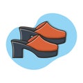 Womens Footwear Sandal Icon Vector Design Illustration