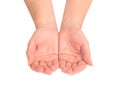 Womens hands isolated