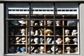 Womens hats for sale at a shop in England Royalty Free Stock Photo