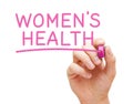 Womens Health Handwritten With Pink Marker