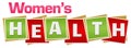 Womens Health Pink Red Green Blocks