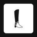 Womens high boots icon, simple style