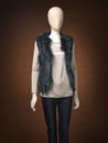 Womens jacket isolated on a brown background