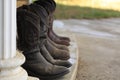 Womens leather cowboy boots Royalty Free Stock Photo