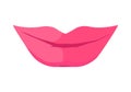 Womens Lips Painted Red Lipstick Vector Icon