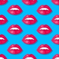 Womens Lips Seamless Pattern Vector Illustration Royalty Free Stock Photo