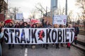 Womens protest `Strajk Kobiet` on Womans Day against Polish government PIS