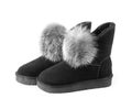 Womens Sheepskin black boots