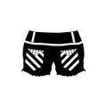 Womens shorts icon, simple style