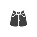 Womens shorts vector icon