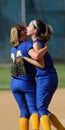 Womens softball celebration Royalty Free Stock Photo