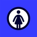 womens toilet icon, wc sign in simple style