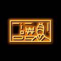 won krw neon glow icon illustration Royalty Free Stock Photo