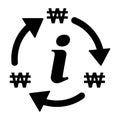 Won money change icon, trade cash information web symbol, convert sign vector illustration