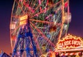 Wonder Wheel in Coney Island Luna Park, Brooklyn, New York Royalty Free Stock Photo