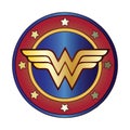 wonder woman logo vector gradient metallic color editorial Royalty Free Stock Photo