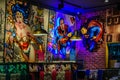 Wonder Women and Superman in DC Comics Superheroes Cafe