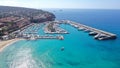 Wonderful aerial photography of the port Adriano, located on the beautiful island of Mallorca