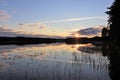 Wonderful August evening by a lake in Norrbotten