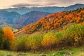 Beautiful autumn colorful landscape, Magura village, Brasov county, Transylvania, Romania