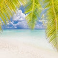 Wonderful beach landscape. Summer holiday and vacation concept. Inspirational tropical beach. Beach background banner Royalty Free Stock Photo