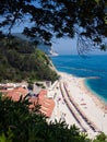 The wonderful beach of Numana, mount Conero, Italy. Royalty Free Stock Photo