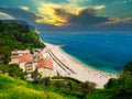 The wonderful beach of Numana, mount Conero, Italy Royalty Free Stock Photo
