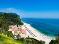 The wonderful beach of Numana, mount Conero, Italy. Royalty Free Stock Photo