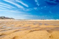 Wonderful beach with sand relief in surf beach, Lacanau, France