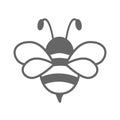 Wonderful bee design on a white background. Logo Royalty Free Stock Photo