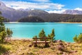 Wonderful Black lake in the national park of Montenegro