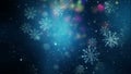 Wonderful christmas animation with snowflakes, loop HD 1080p