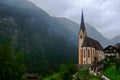 wonderful church in a little village in the mountains detail