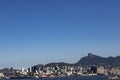 Wonderful city, Rio de Janeiro and the mountain of Christ the Redeemer or Corcovado in the background, Brazil. Royalty Free Stock Photo
