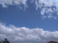 A wonderful close up of a striking view of a lovely pattern of clusters of white clouds