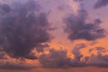 Wonderful cloud on twilight sunset sky Royalty Free Stock Photo