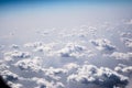 Wonderful clouds as observed from aircraft. aerial view