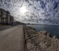 Wonderful clouds on beach