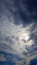 Wonderful cloudscape with sunlight shining through