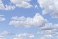 Wonderful cotton clouds on a sunny blue day.